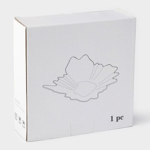 Ваза для фруктов «Рени», 24×22×6 см, с золотой отводкой, стекло, прозрачная