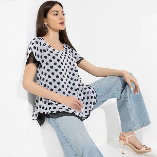 Блуза Тандем (вайт горошек нью) - Charutti фото 4