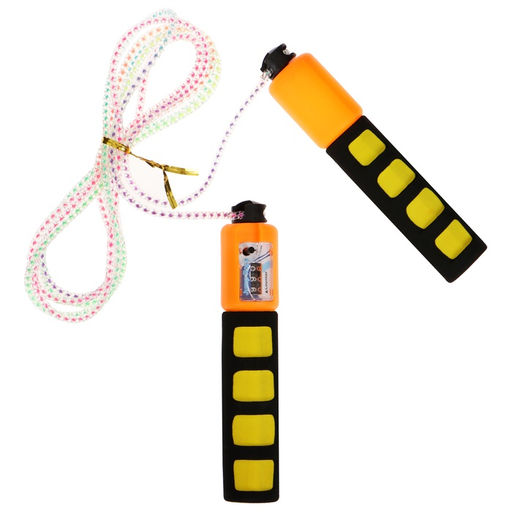 Скакалка спортивная ONLYTOP, 2.7 м, регулируемая, со счётчиком, цвет МИКС