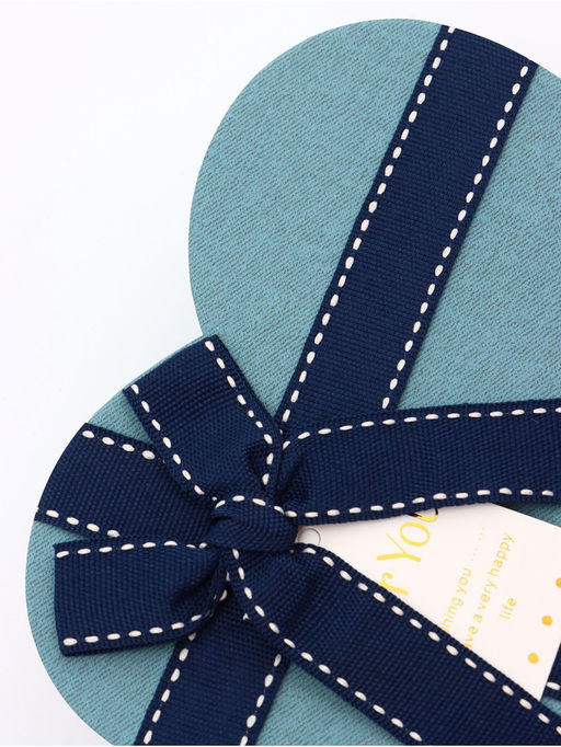 Набор подарочных коробок сердце 3 в 1, синий с бантом, 22?20?9; 18.5?17?7.5; 16?14?6 см