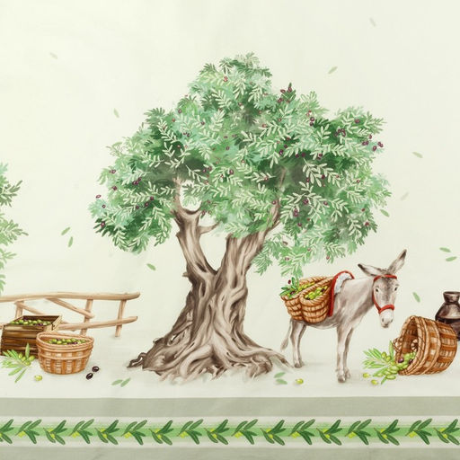 Набор кухонный «Этель» Olivia, скатерть 180×145 см +/- 3 см, салфетки 40×40 см - 8 шт., 100% хлопок