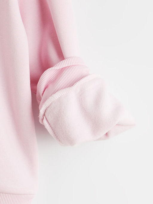 Bisiklet Yaka Bask?l? K?z ?ocuk Sweatshirt