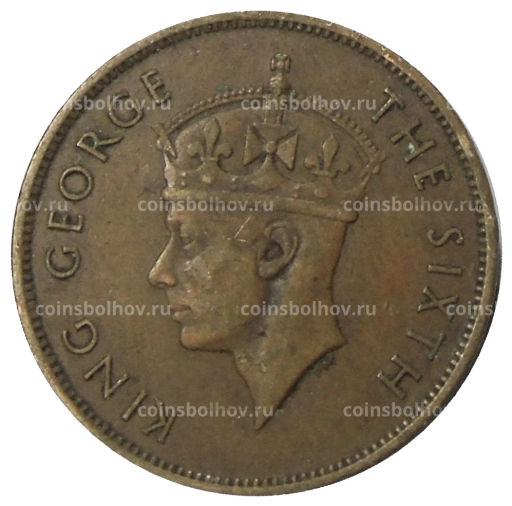 Монета 1 цент 1949 года Британский Гондурас