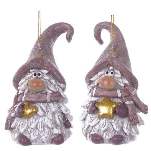 Фигурка декоративная подвесная "Гном", L5,5 W5 H10 см, 2в.