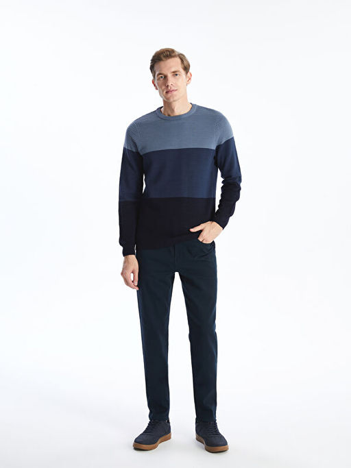 Bisiklet Yaka Erkek Triko Kazak