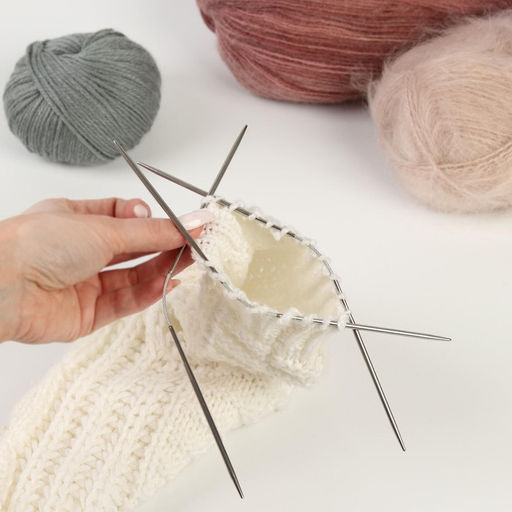 Спицы для вязания, чулочные, гибкие, d=4 мм, 21 см, 3 шт.