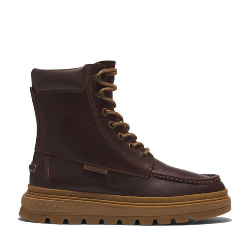Ботинки Timberland Ray City Boot Moc Toe Lace Up коричневые  фото 3