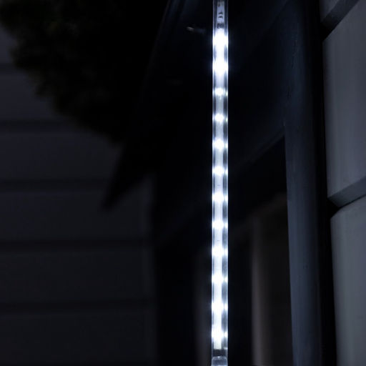 Гирлянда «Сосулька» тающая 0.3 м, IP44, прозрачная нить, 18 LED, 12 В, переливы, свечение белое
