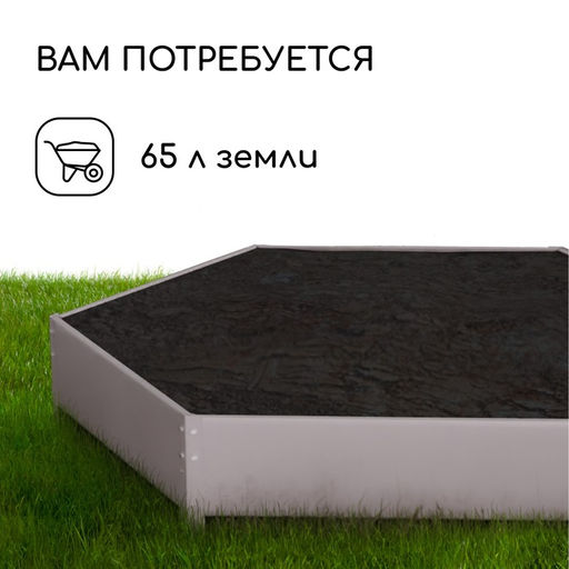 Клумба оцинкованная, d=80 см, высота бортика 15 см, Greengo фото 5