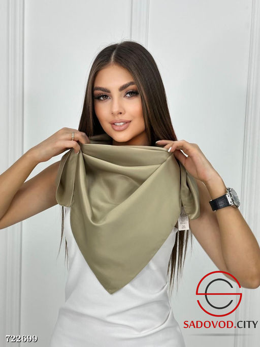 Женский однотонный платок