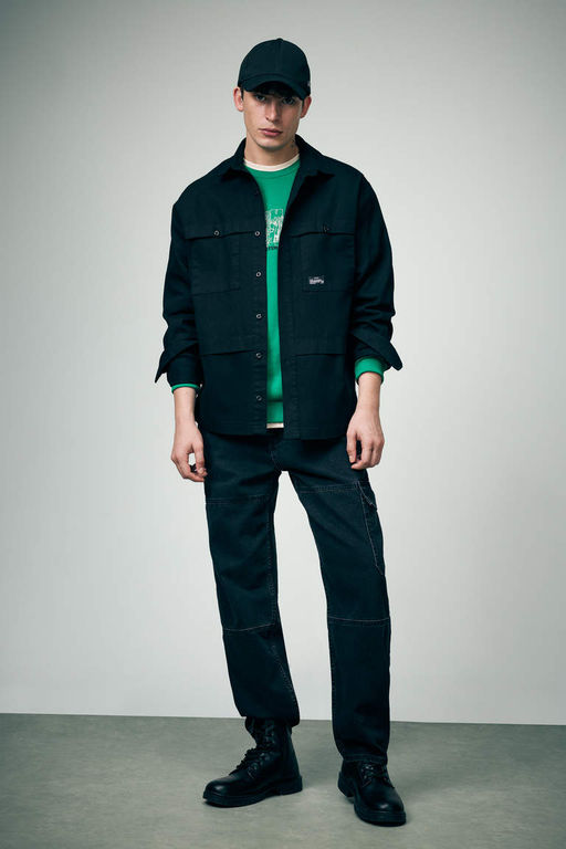 Хлопковая куртка-рубашка с длинными рукавами Relax Fit - Defacto фото 2