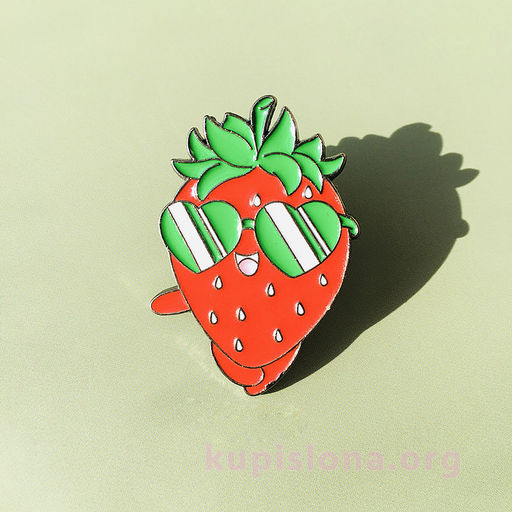 Брошь-значок Happy strawberry - Купи слона фото 2