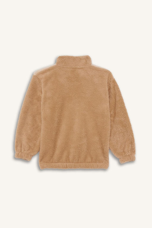 Fermuarl_ Yaka Nak__l_ Pel__ Sweatshirt Erkek _ocuk - Defacto фото 8