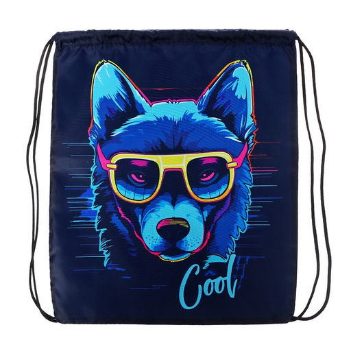 Мешок для обуви 420 х 340 мм, Calligrata МСО-5С, (мягкий полиэстер, плотность 210D), Собака в очках  фото 2