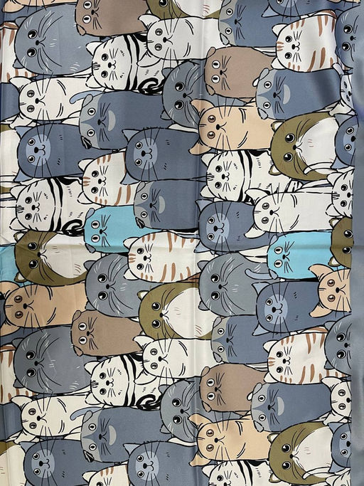 K13596 Платок 60/60 шелк искусственный СЕРЫЙ