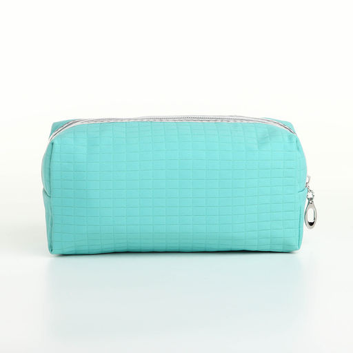 Косметичка женская на молнии, объёмная, маленькая, мятная - Simaland фото 2