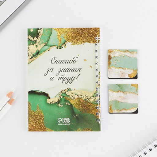 Подарочный набор, блокнот А6, 60 листов и магнитные закладки 2 шт. «Лучший Учитель»