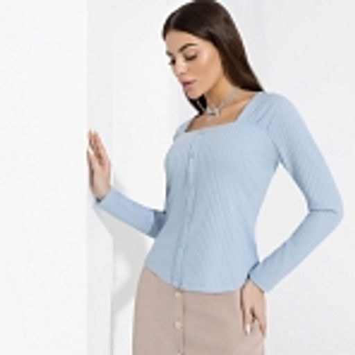 Блуза, Аппетитные формы (небесный свет, с поясом) - Charutti фото 10