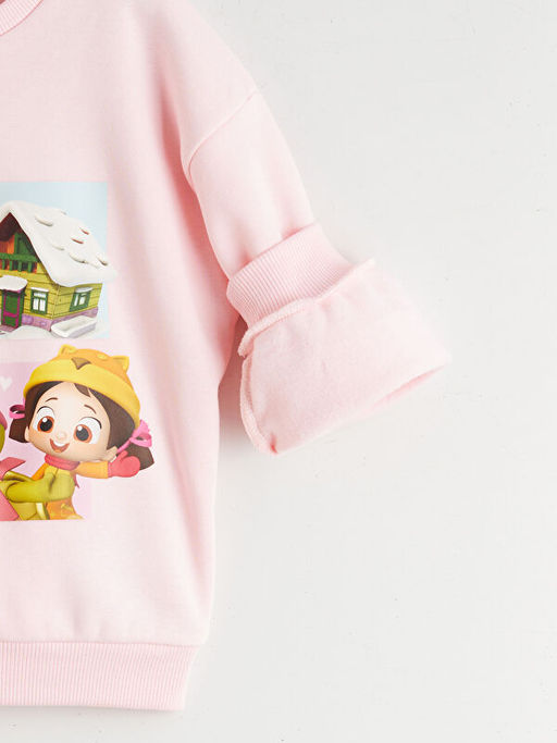 Bisiklet Yaka Niloya Bask?l? K?z ?ocuk Sweatshirt