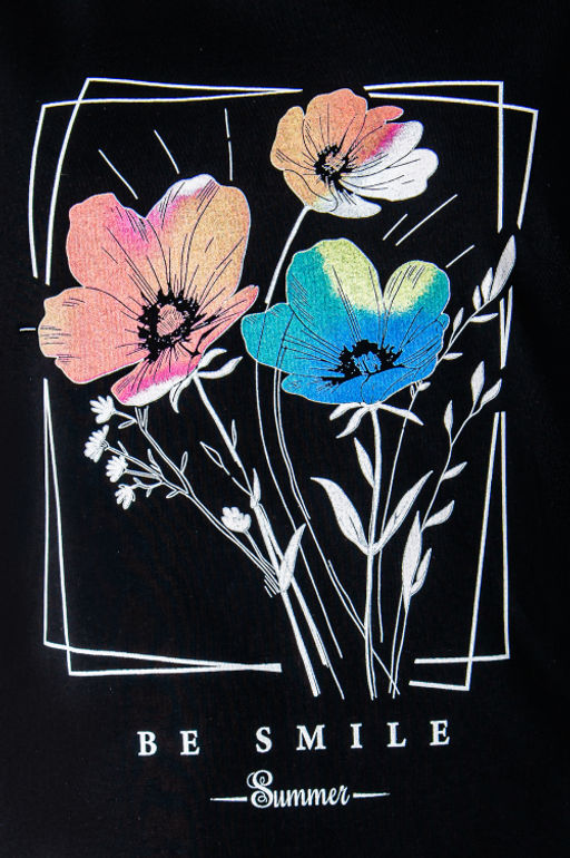 Арт. 31170 Футболка женская 50-60 (6 шт) Цвет:черный