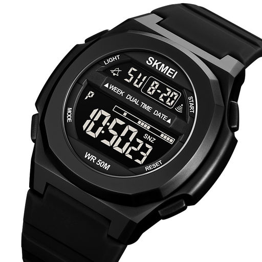 Часы наручные Skmei мужские электронные спортивные 1821black-black