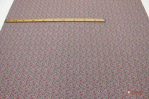 Штапель Премиум Цветочная мириада цв.кофейно-серый, ш.1.45м, вискоза-100%, 120гр/м.кв - Купава фото 4