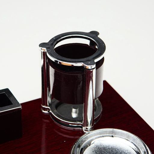 Набор настольный 5 в 1 с визитницей, красное дерево