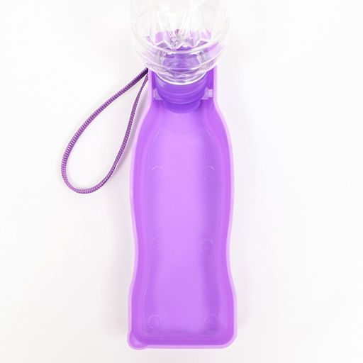 Автопоилка прогулочная с фигурной бутылочкой, 250 мл, фиолетовая - Пижон фото 3