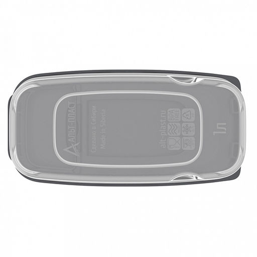 Контейнер для сыпучих продуктов 1л, 17х8,5х10,5см, полипропилен, графит (Россия) - Домашняя мода фото 4