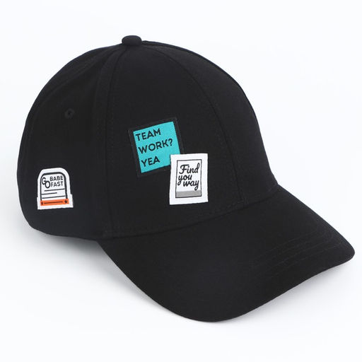 Кепка мужская Team Work, чёрная, р-р 56