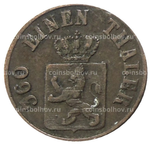 Монета 1 геллер 1861 года Германские государства Гессен-Кассель