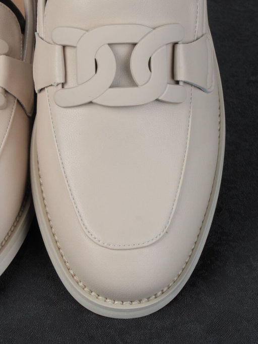 03-DJ32-1 BEIGE Лоферы женские (натуральная кожа) - Фабричный китай фото 12