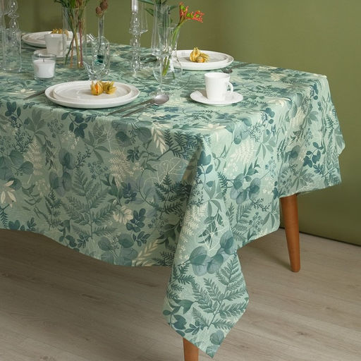 Скатерть Доляна Лесная прохлада 110х146 см, 50% хлопок, 50% п/э, рогожка 158 г/м2  фото 2