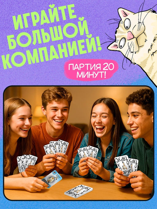 Настольная игра «Котярус», от 3 игроков, 16+