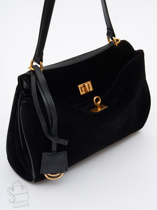 Сумка женская кожаная 1001MF black Polina&Eiterou