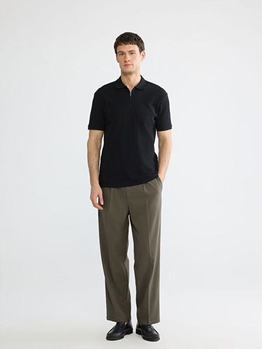 Polo Yaka Fitilli Erkek Triko Ti??rt