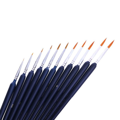 Набор кистей для рисования, нейлон, 11 штук: № 00000.000.00.0.1.2.3.4.5.6,7, Calligrata, круглые, деревянная ручка, международный размер