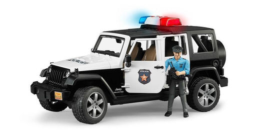 Bruder 02526 "Внедорожник Jeep Wrangler Unlimited Rubicon Полиция" с фигуркой