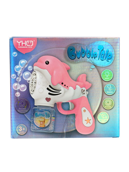 Генератор мыльных пузырей «Дельфинчик», световые эффекты, работает от батареек