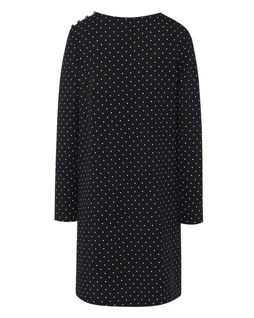 Черное платье миди в горошек - Incity фото 2