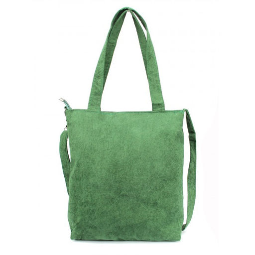 Сумка женская текстиль LIU-02-40 (шоппер) -mpl, 1 отд, плечевой ремень, вельвет зеленый 262054 - Adelia фото 2