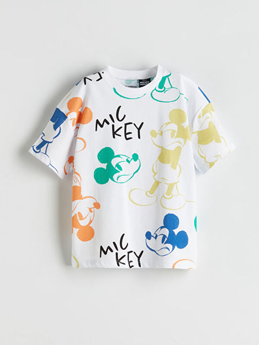 Mickey Mouse Bask?l? Erkek ?ocuk Ti??rt