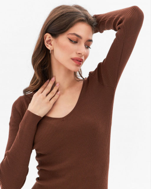 Платье Сьюзен (коричневый) - Nadi bordo фото 3