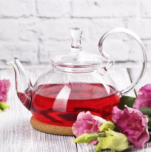 Чайник из жаропрочного стекла 600 мл Клюква - Слон фото 2