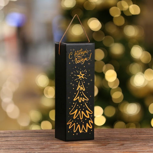 Коробка под шампанское Дракон на чёрном, 11 х 11 х 35 см - Simaland фото 6