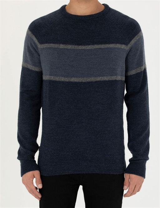 Lacivert Slim Fit Bisiklet Yaka Triko Kazak - Pierre cardin фото 6