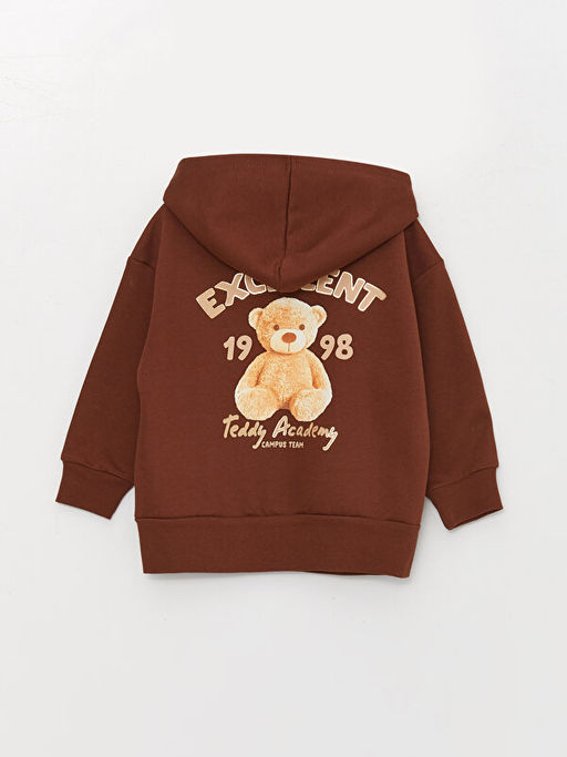 Bask?l? Uzun Kollu K?z ?ocuk Hoodie - Waikiki фото 2