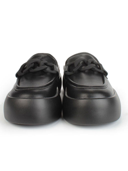 07-DJ45-2 BLACK Лоферы женские без задника (натуральная кожа) - Фабричный китай фото 8