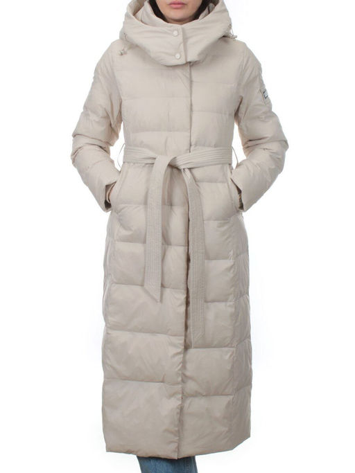 3069 LT.BEIGE Пуховик облегченный зимний женский (80% пух, 20% перо)
