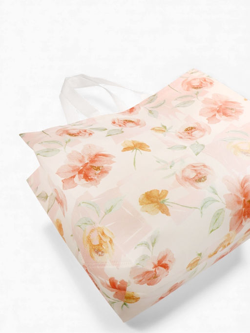 Сумка пляжная Цветы, 50*20*40, отд без молнии, розовый